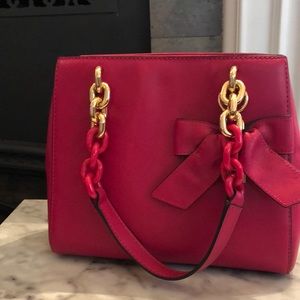 Fuchsia bow purse